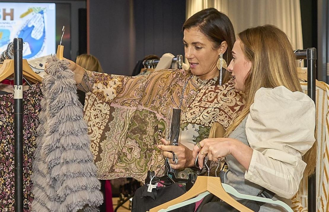 Shoppers browse the pre-loved garments at Brabners Swish